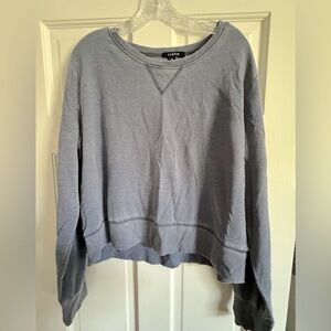 Grey/purple crew neck sweatshirt